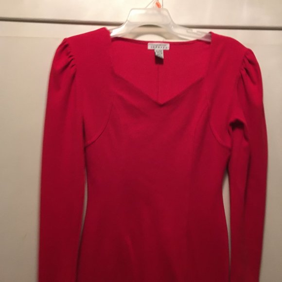 EXPRESS Dresses & Skirts - Vintage 80's Body Con Red Dress
